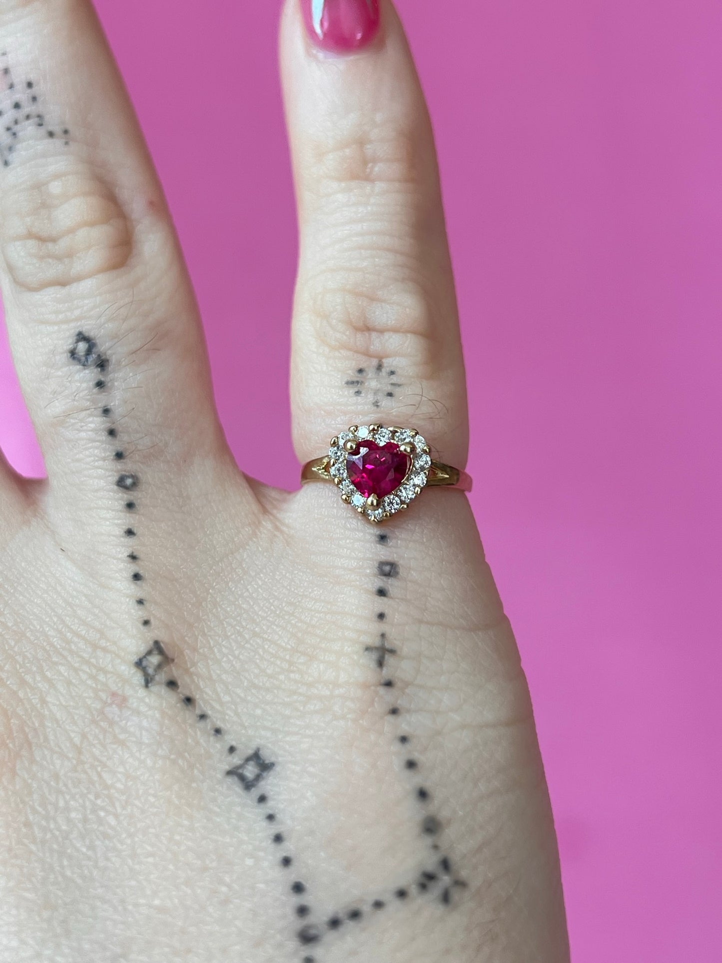 10K Gold Mini Heart Ring