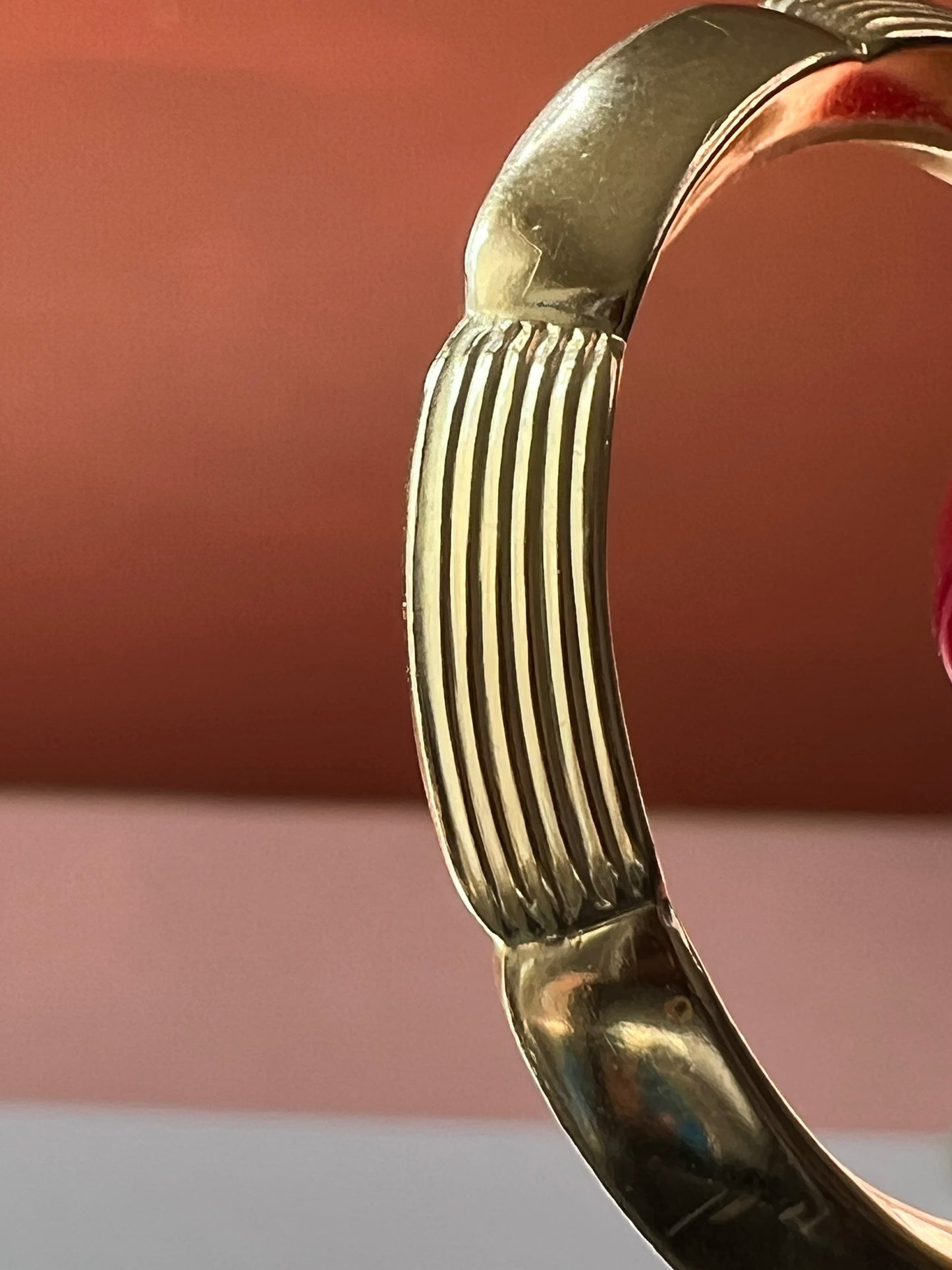 10k Gold Bamboo Hoop Earrings