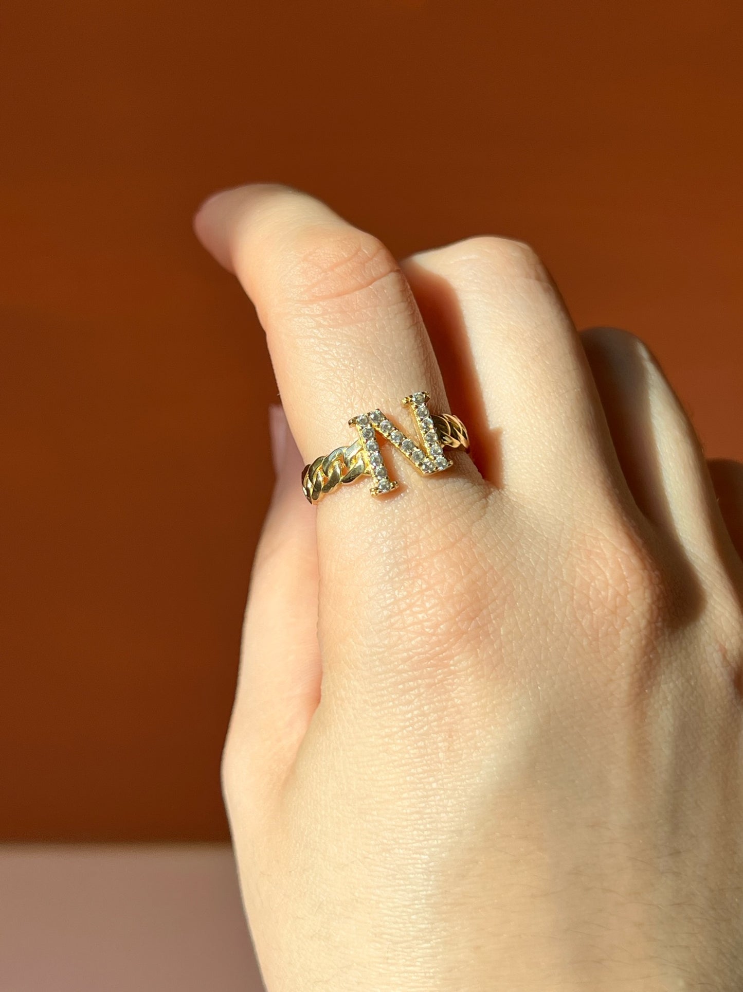 The "N" Gold 10k Gold Ring