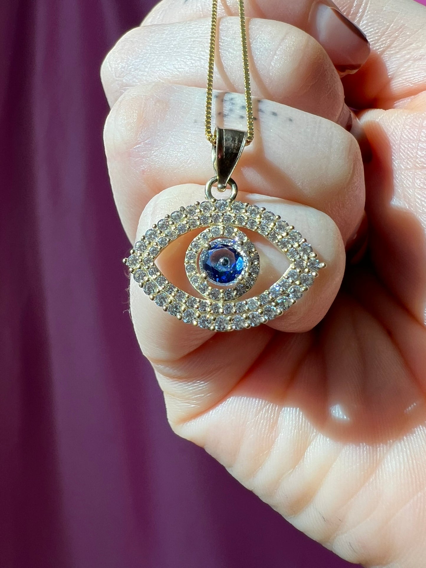 10K Gold Ojo Pendant