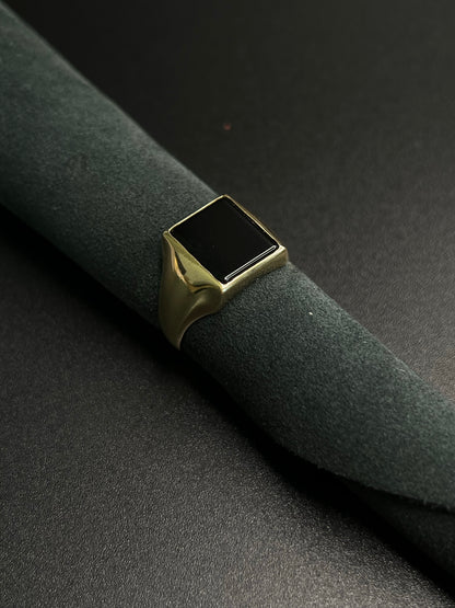 10K Gold Onyx Signet RIng