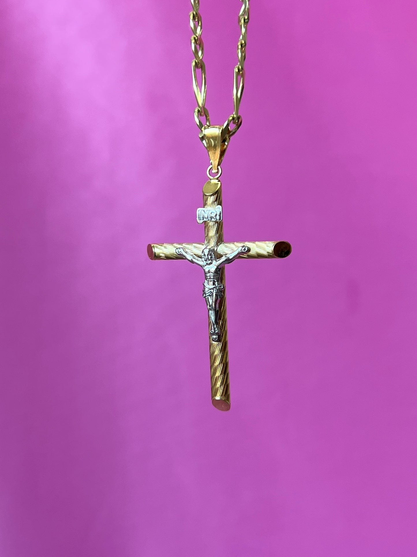 10K Gold Two Toned Crucifix