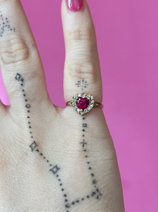 10K Gold Mini Heart Ring