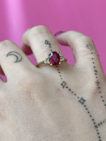 10K Gold Ruby Ring