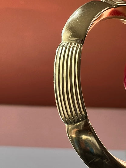 10k Gold Bamboo Hoop Earrings