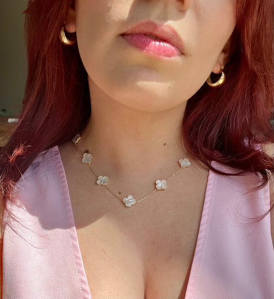 14K Gold Mother of Pearl Necklace