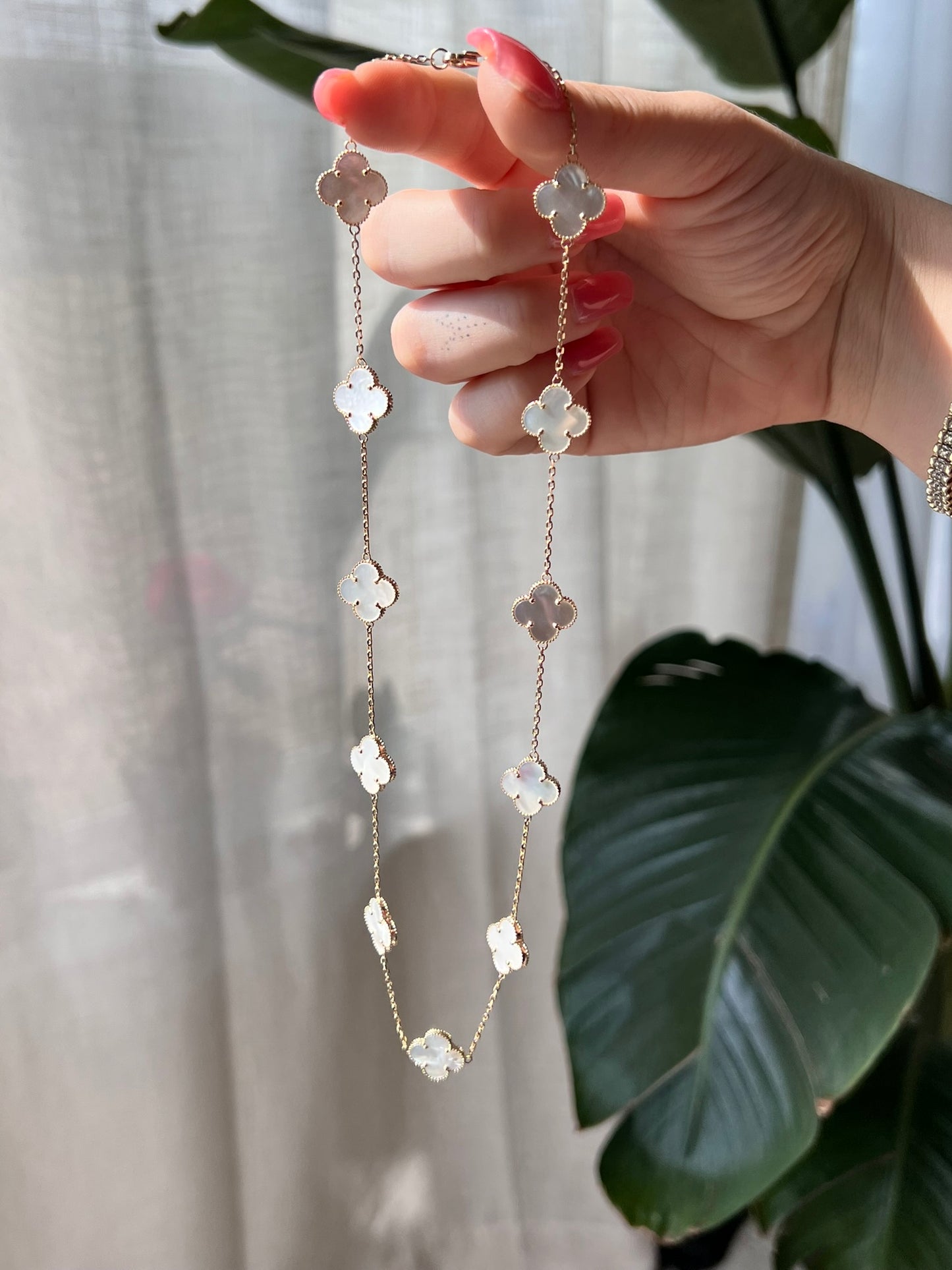 14K Gold Mother of Pearl Necklace
