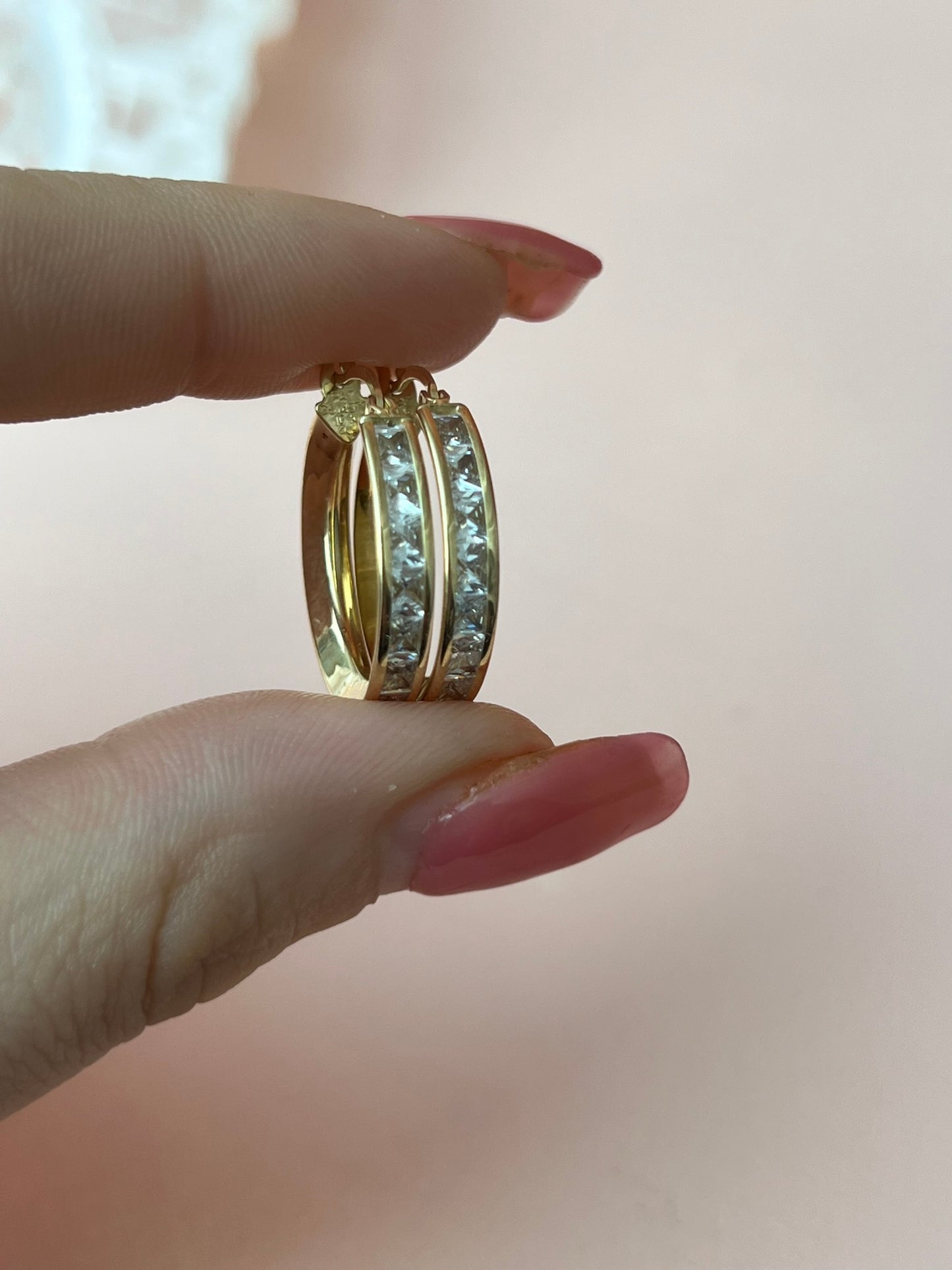 10K Gold Eternity Hoops
