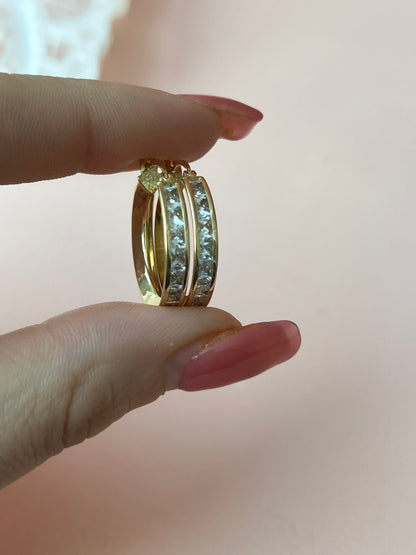 10K Gold Eternity Hoops