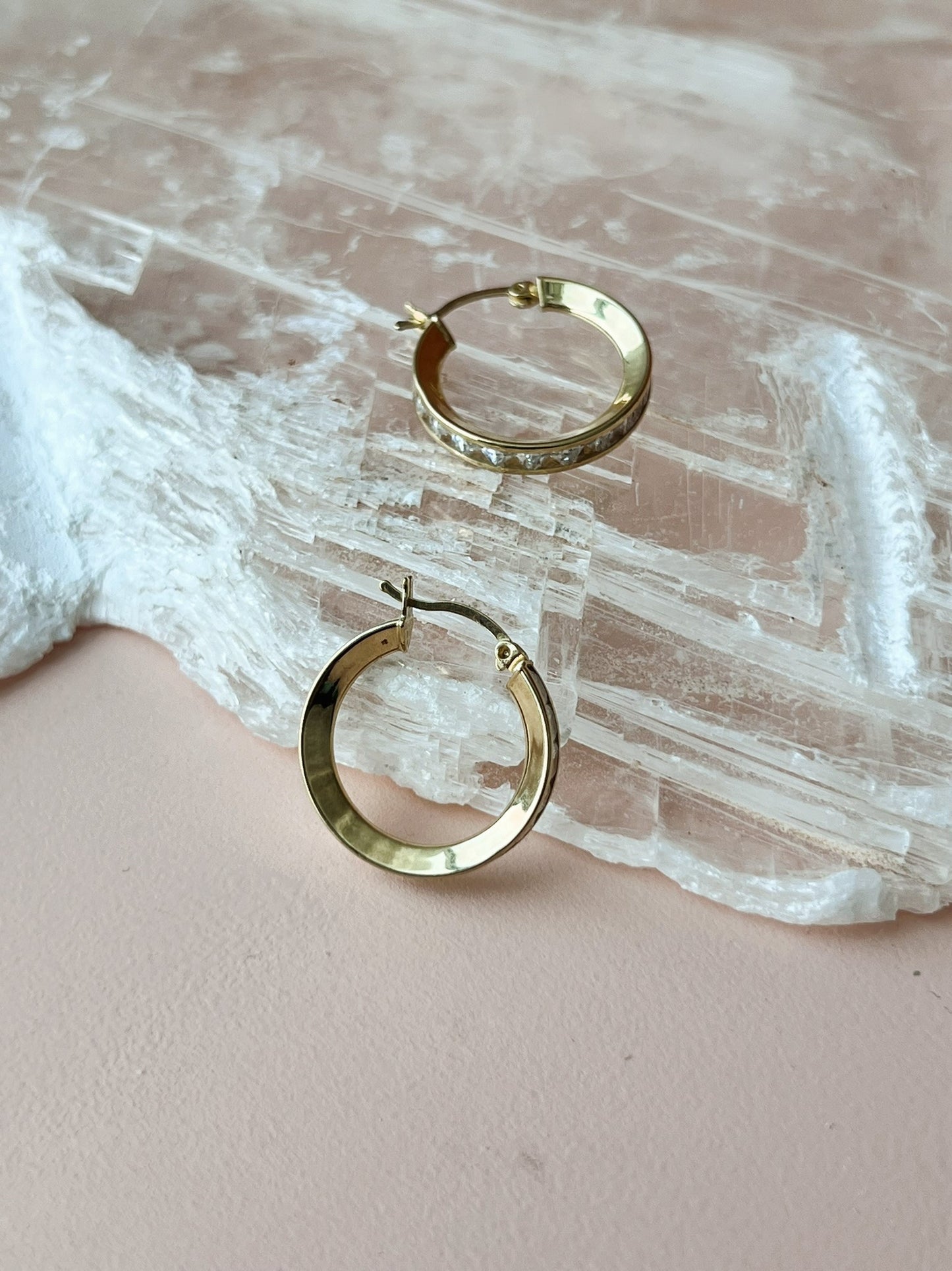 10K Gold Eternity Hoops