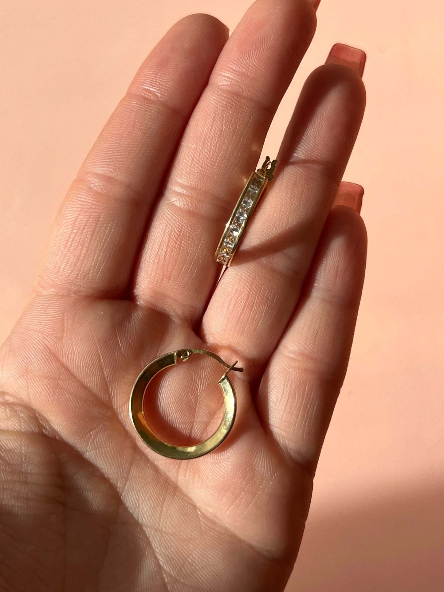 10K Gold Eternity Hoops