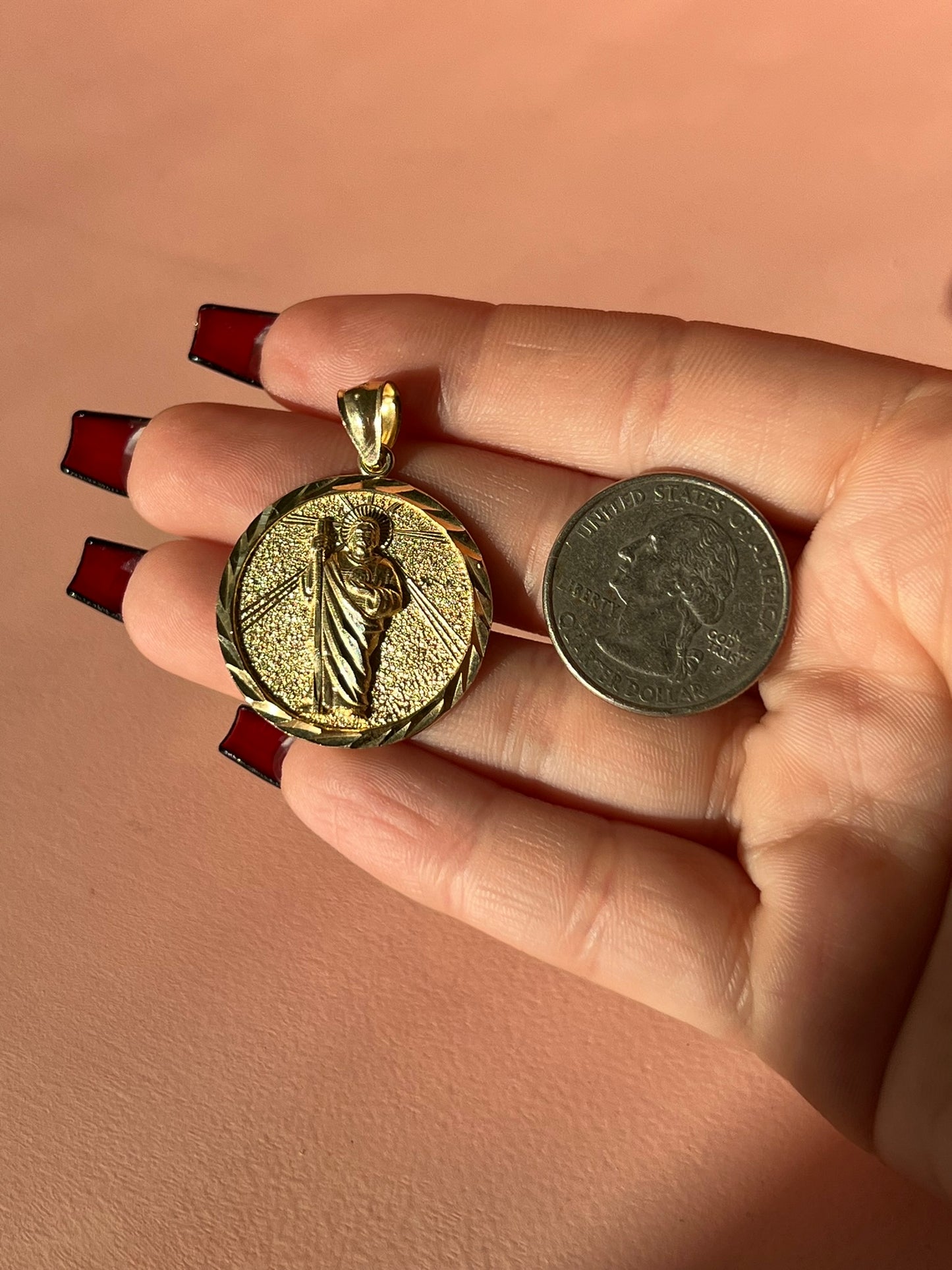 10K Gold San Juditas Pendant