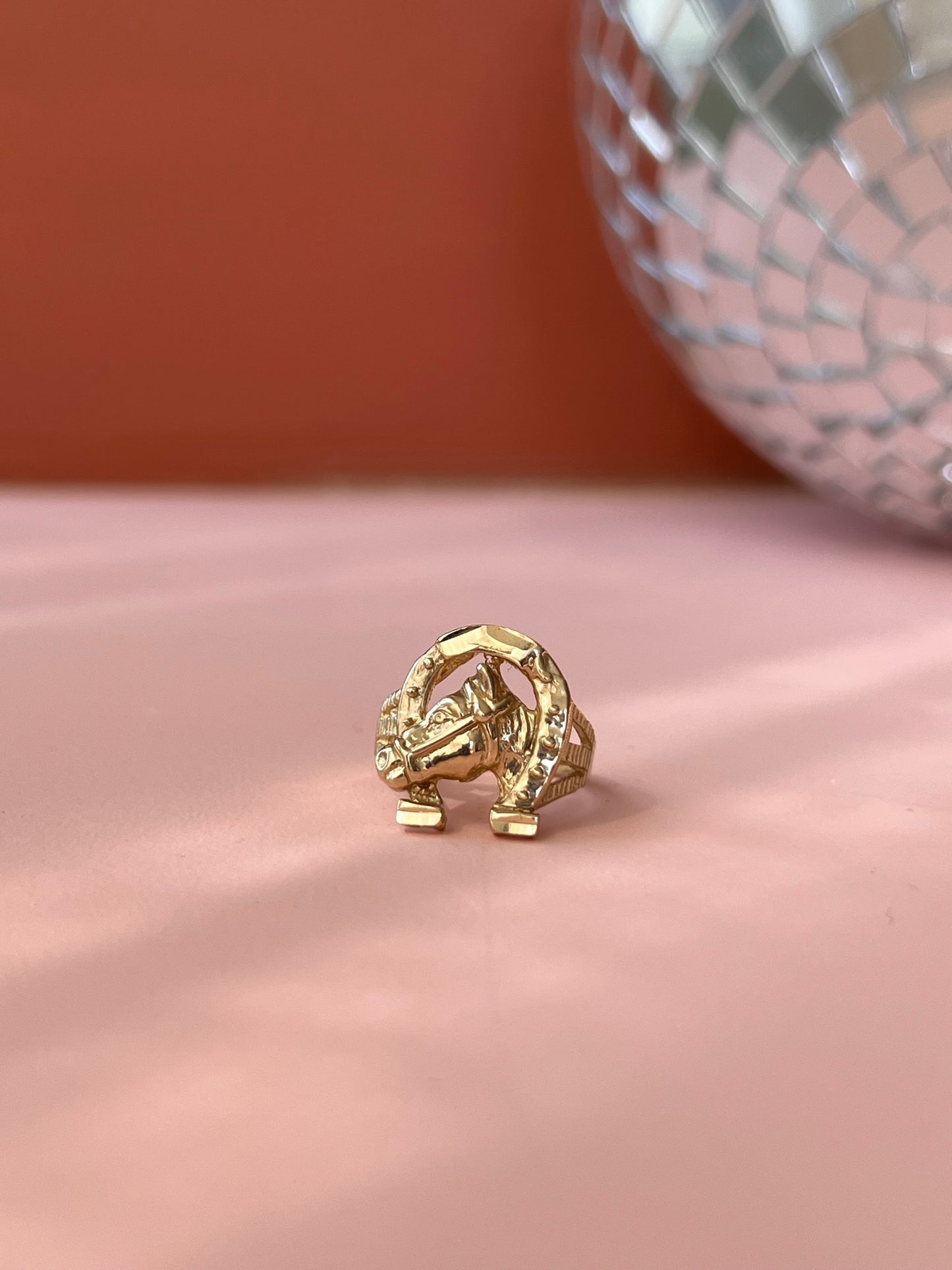 10K Gold Horse Shoe Ring