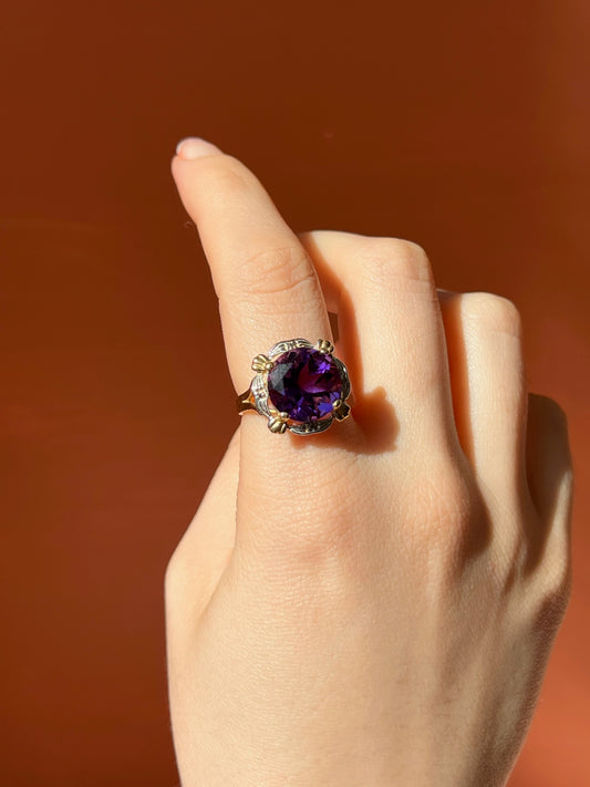 The Amethyst Stone 10k gold Ring