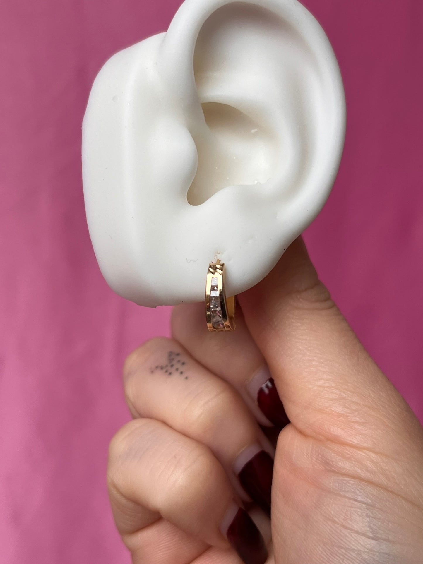 10K Gold Double Sided Huggies