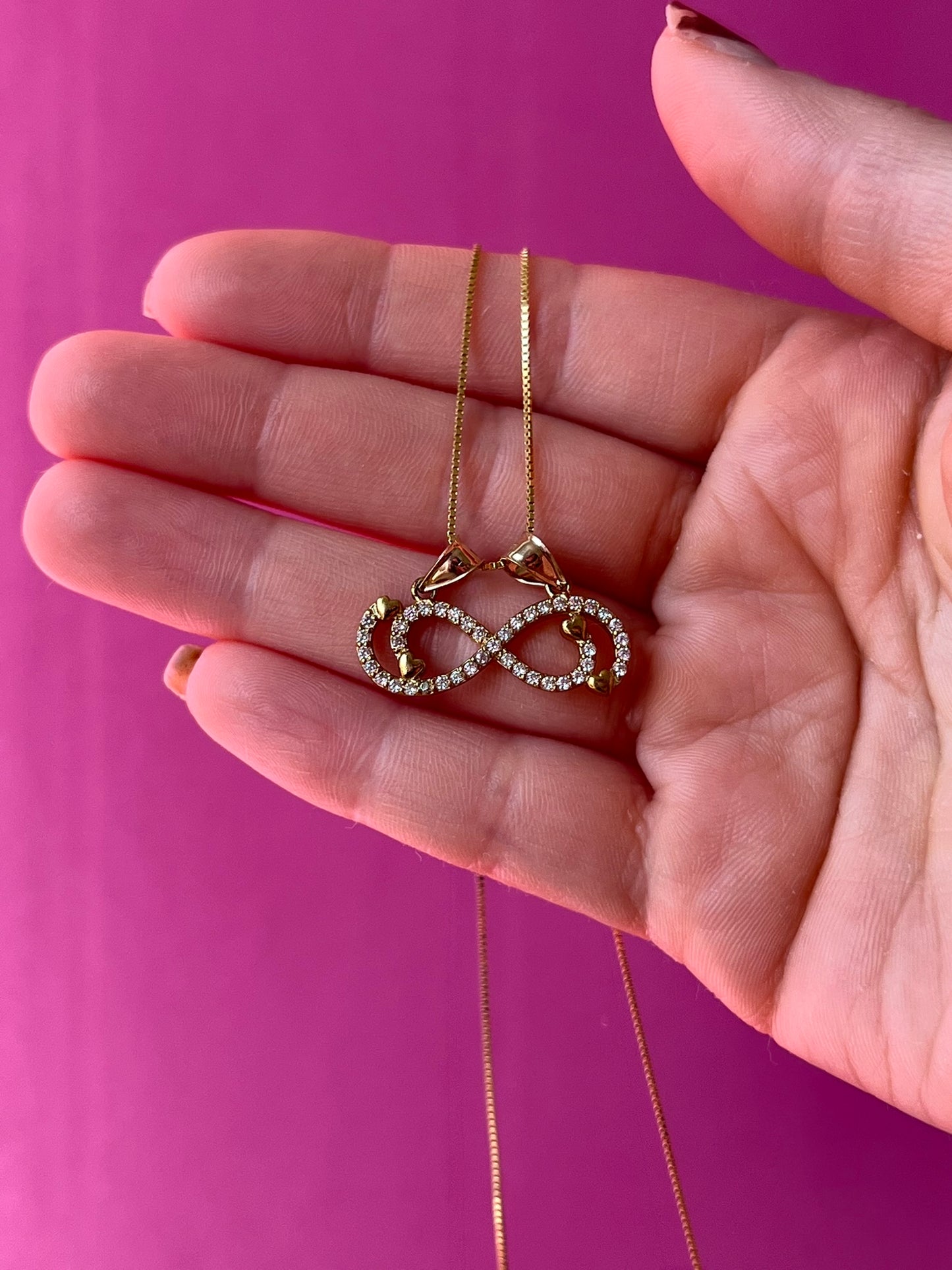 10K Gold Infinity Pendant