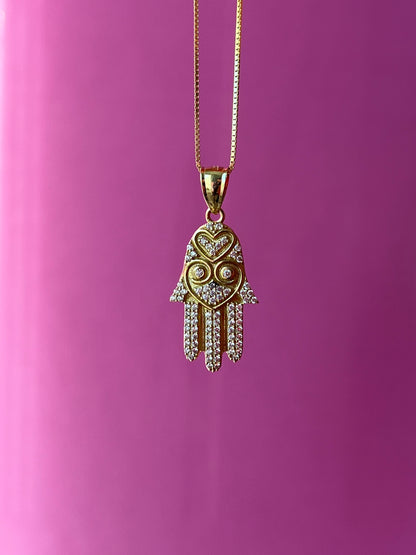 10K Gold Hamsa Pendant