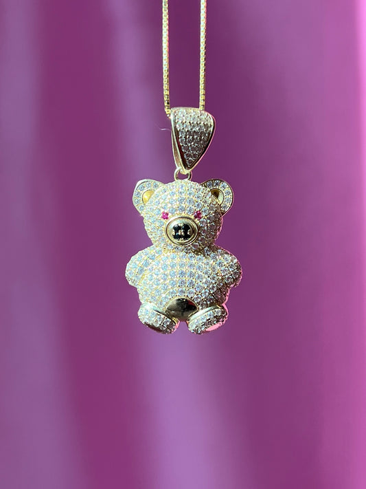 10K Gold Teddy Bear Pendant
