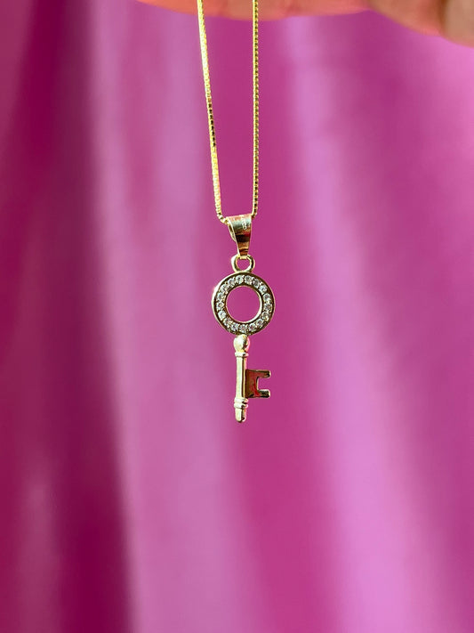 10K Gold Key Pendant