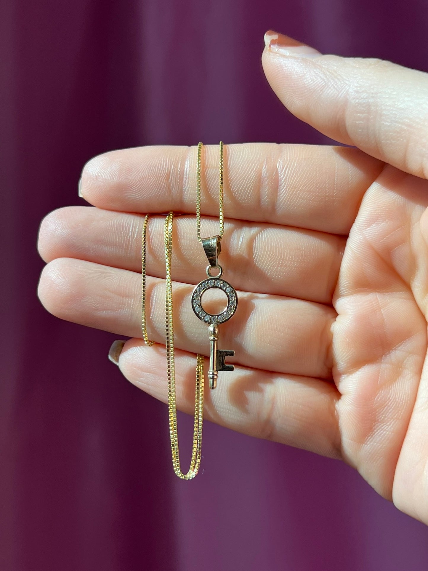 10K Gold Key Pendant