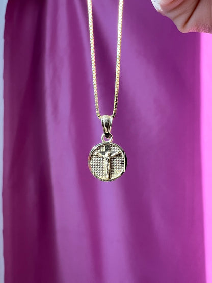 10K Gold Mini Cross Medallion