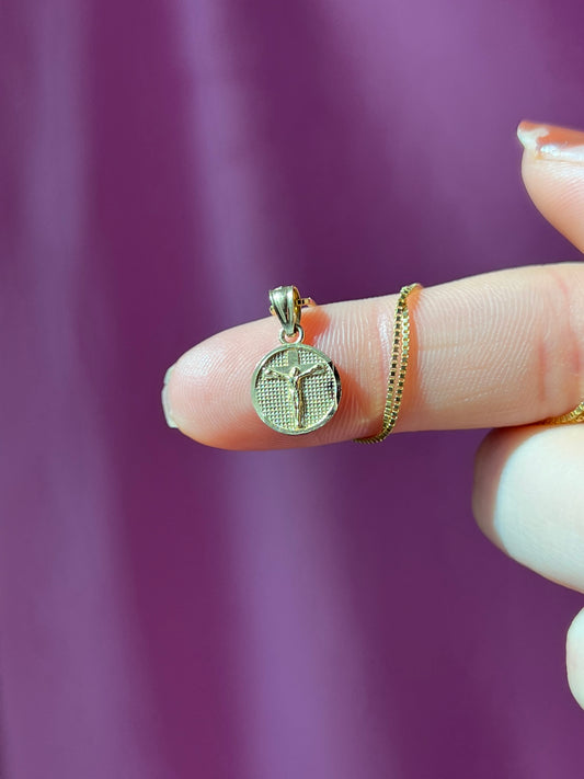 10K Gold Mini Cross Medallion