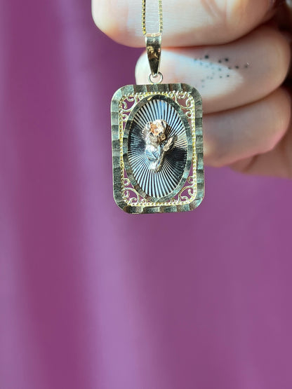 10K Gold Como La Flor Pendant