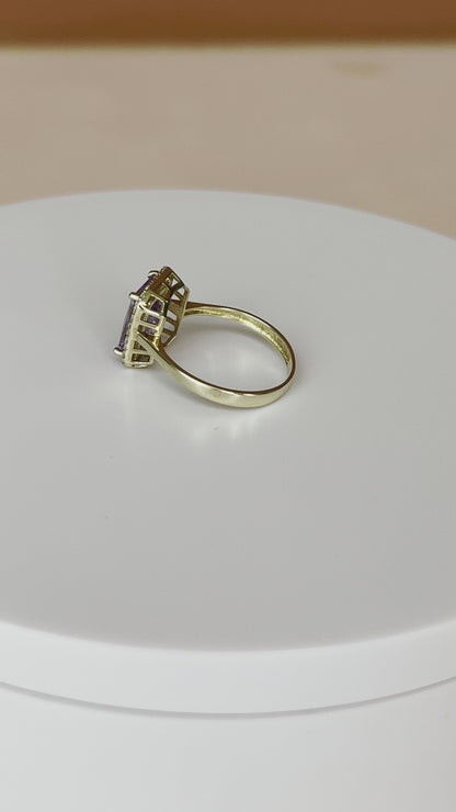 10K Gold Amethyst Ring