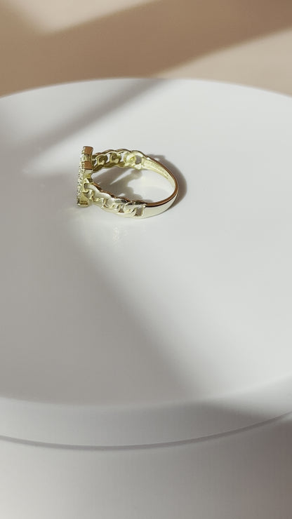 The "N" Gold 10k Gold Ring