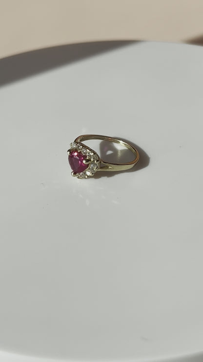 10K Gold Mini Heart Ring