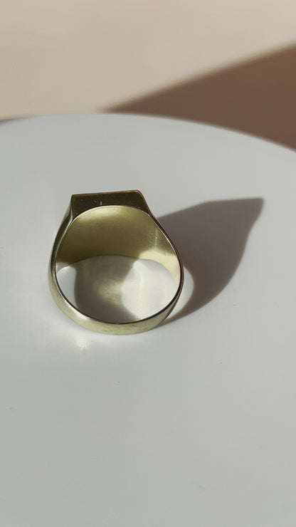 10K Gold Onyx Signet RIng